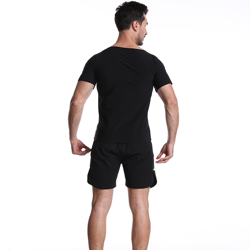 European And American Popular Plus Size Slimming Clothes Plastic Waist Sports Shapewear Men's Fitness Sweat Suit