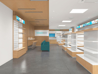 Vitrine de magasin de détail haut de gamme avec éclairage LED intégré, cadre en métal, idéale pour la présentation de marchandises en boutique