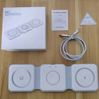 Chargeur Magnétique Sans Fil 15 W Pliant 7-en-1 à Charge Rapide pour iPhone, Apple Watch et AirPods