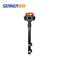 Luz de Advertencia Rotatoria LED de Seguridad para Emergencias SENKEN con Poste Telescópico, Piezas de Automóvil para Motocicleta, Baliza Trasera de Patrulla