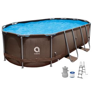 Ensemble de piscine hors sol ovale Jilong Avenli 12024EU, 4,27 m x 2,75 m x 1,0 m - Product Image 1