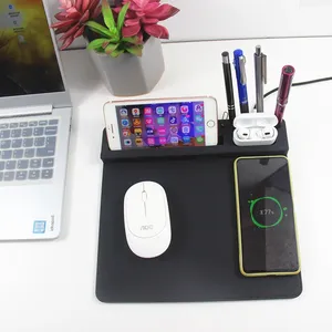 Tendências de produtos novo design elegante almofada de carregamento sem fio para jogos mouse pads material de escritório
