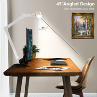 Lámpara de mesa de lujo, decoración del hogar para estudio, lectura, oficina, luz LED de mesa, luz táctil, protección ocular plegable, lámpara de escritorio de uñas de brazo largo
