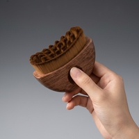 Brosse faciale lymphatique en bois avec poils de chèvre naturels, brosse nettoyante pour le visage en poils de cheval, drainage lymphatique