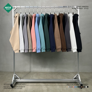 Felpa con <span class=keywords><strong>Cappuccio</strong></span> da <span class=keywords><strong>Uomo</strong></span> 100% Cotone Vintage in Velluto, Oversize, <span class=keywords><strong>Senza</strong></span> Cordoncini, <span class=keywords><strong>Mezza</strong></span> <span class=keywords><strong>Zip</strong></span>, Spessa - Product Image 2