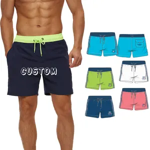 Custom Quick Dry Waterproof Mens Holiday Beach Shorts Walkout Casual Swimwear Board Shorts For Men