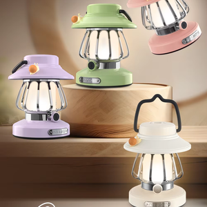 Lampe de tente LED rechargeable et étanche, nouveau design, lanterne rétro multifonction, activités de plein air, portable, USB, escalade, camping - Product Image 1