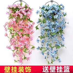 Mur de fleurs artificielles en roses, guirlandes en soie à suspendre, décoration intérieure, style japonais vintage Wabi Sabi, fixation murale - Product Image 2