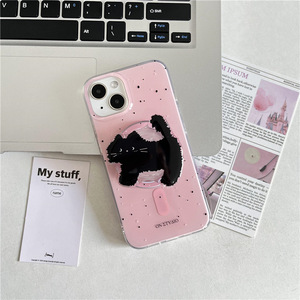 IVANHOE adecuado para iPhone 16 15 14 13 12 Pro coreano lindo 3D primavera perro titular inalámbrico carga teléfono caso - Product Image 6