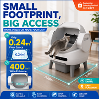Bac à litière pour chat intelligent avec contrôle par application |   Nettoyage facile |   Grande capacité |   7 capteurs anti-pincement, 99% de désodorisation |   Auto-nettoyage avancé