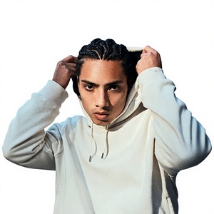 Sweat-shirt à capuche rouge pour homme, coupe ajustée, couleur unie, tricoté, séchage rapide, vêtement d'été 2027 - Product Image 5