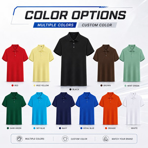 Chemise personnalisée pour homme en tissu tricoté 100 % polyester, séchage rapide, manches courtes, motif uni, logo frontal thermocollé - Product Image 3