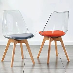 Restaurant moderne pied <span class=keywords><strong>en</strong></span> bois scandinave classique usine Design pp chaise <span class=keywords><strong>en</strong></span> plastique café ensemble <span class=keywords><strong>de</strong></span> salle à manger avec <span class=keywords><strong>6</strong></span> <span class=keywords><strong>chaises</strong></span> table à manger - Product Image 1