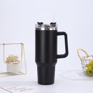 <b>40oz</b> Travel H1.0 <b>Handle</b> Car Mug Vacuum Stainless <b>Tumbler</b> Leak-Proof 6-12 Hours Thermal Insulation American Style Lid Straw - Product Image 5