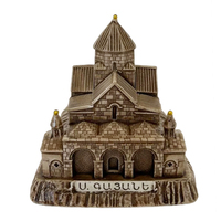 Modèle miniature personnalisé d'architecture gothique, église Sainte Ghaïane, modèle en résine, peint à la main, souvenir artistique, décoration de la maison, sculpture Mornsun