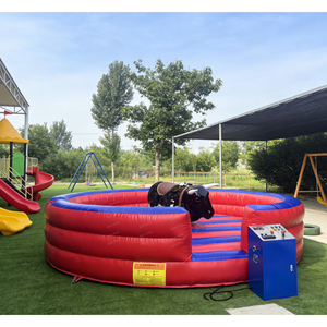Toro Mecánico Inflable con Colchoneta de Rodeo, Toro Eléctrico para Adultos y Niños, para Alquiler en Eventos - Product Image 2