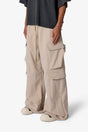 Pantaloni <span class=keywords><strong>Cargo</strong></span> <span class=keywords><strong>Beige</strong></span> da Uomo con Tasche Multiple, Pantaloni Casual Larghi con Coulisse e Gamba Larga - Product Image 2