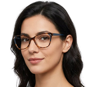 Montures optiques œil-de-chat en acétate avec logo personnalisé, <span class=keywords><strong>lunettes</strong></span> de créateur de haute qualité <span class=keywords><strong>pour</strong></span> femmes, prêtes à être expédiées - Product Image 1