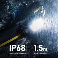 Lampe frontale de travail à LED portable 1600 lumens rechargeable ultra-lumineuse avec fonction étanche pour la randonnée en plein air et le camping