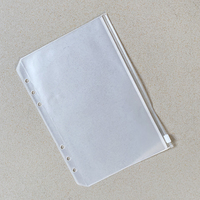 Organiseur A5 de style dessin animé avec fermeture éclair en PVC, écologique, classeur à 6 anneaux, pochette transparente pour carnet, fabriqué en Chine, marque Ba