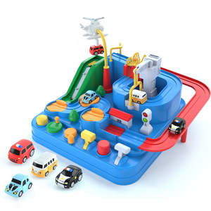 ילדי מכונית מסלול הרפתקאות שולחן משחק צעצועי מירוץ רכבת רכב דגם מירוץ חינוכיים מוח אינטראקטיבי רכבת פאזל מתנה עבור ילד - Product Image 1