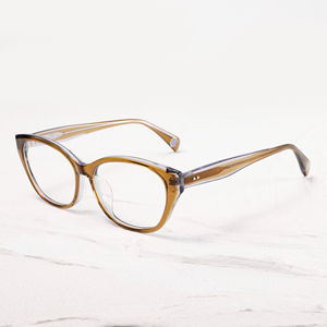 Gafas con montura completa tipo ojo de gato, color marrón sólido, anti-UV, unisex, para adultos, monturas para corrección de la visión, JMM85RX - Product Image 2
