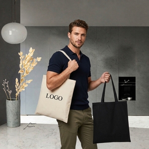 Wholesale Customized Cotton Canvas PP Webbing Tote Bag Letter Pattern <b>Long</b> Rope <b>Extra</b> Large Reusable Shopping Bags Custom Foods - Product Image 3
