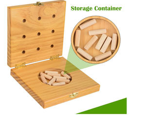 Planche à chevilles en bois personnalisée à 9 trous pour l'ergothérapie, kit de test de planche à chevilles à neuf trous pour améliorer la dextérité des doigts - Product Image 2