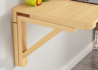 Support de table de livre d'ordinateur suspendu mural réglable pliable en bois massif pour la cuisine