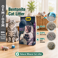 Bentonite de sodium granulaire de Chine, 10 litres, agglomérante, durable, parfum fruité, litière grise pour chat