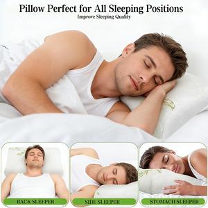 <span class=keywords><strong>Oreiller</strong></span> cervical en mousse à mémoire de forme avec housse en bambou, rafraîchissant, soutien doux, <span class=keywords><strong>oreiller</strong></span> de sommeil, fabricant OEM personnalisé - Product Image 3