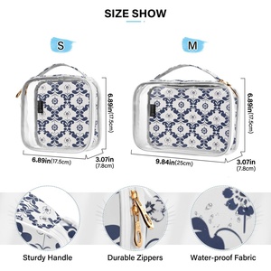 New Arrival Customs logo Waterproof Travel Wash <b>Makeup</b> <b>Storage</b> Bag Women clear Pvc Cosmetic Bag Transparent - Product Image 4