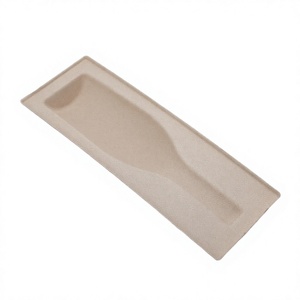 Eco-friendly REVATION SY-FP-PE Bagasse <b>Pulp</b> Recycled Molded Papermolded Custom Solid-color Wet-press Wine Tray - Product Image 1