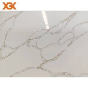 حجر الكوارتز الأبيض كالكاتا جولد مقاوم للحريق والماء حجر كوارتز صناعي لسطح المطبخ - Product Image 4