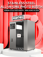 Cabina de Fotos Comercial Estilo Discoteca con Impresora Rápida, Cámara DSLR, Cabina de Selfies Interactiva para Promoción de Eventos