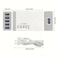 Chargeur de téléphone portable 2023, technologie intelligente, chargeur mural USB 5 ports pour PhoneX/8/7/6s/Plus et plus encore