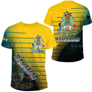 Bahamas bleu <span class=keywords><strong>Marlin</strong></span> emblème National impression 3D maille Fiber t-shirt haut été t-shirt hommes Streetwear manches courtes Sport t-shirt décontracté - Product Image 4