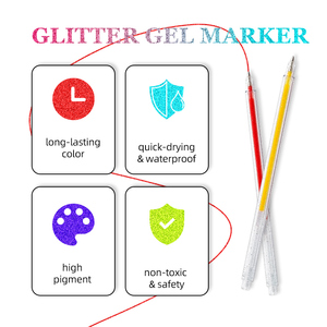 <span class=keywords><strong>Penne</strong></span> Gel Glitterate OEM & ODM 12/18/24 Colori, <span class=keywords><strong>Penne</strong></span> Gel Scintillanti per Bambini, Studenti, Disegno Artistico e Artigianato, Vendita all'Ingrosso - Product Image 4