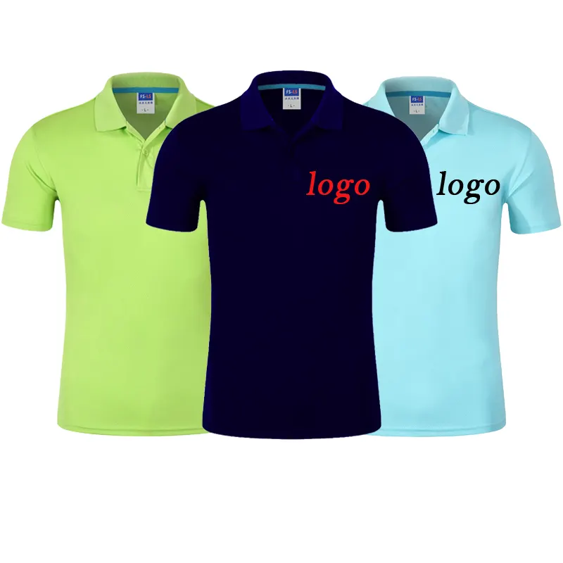 Camiseta de polo masculina para homens, camiseta de 200 poliéster de secagem rápida personalizada, 100% gsm