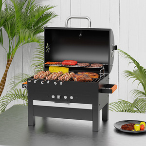Portable Tabletop BBQ Grill Large Outdoor Charcoal Grill Multifunctional Windproof Camping Grill - Product Image 1