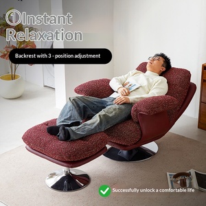 2026 new mid century swivel bagel single lounge designer lazy <b>sofa</b> <b>for</b> living room balcony bedroom - Product Image 3