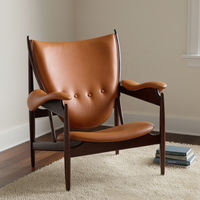 Fauteuil Master Chief de style italien d'occasion, en bois massif, rétro, rembourré en éponge, canapé pour salon, balcon, personnalisable, sans assemblage