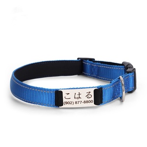 Collar para Perro Grande Personalizado con Estampado Personalizado, Simple, Sólido, Suave, Ajustable, con Cierre de Hebilla, Reflectante, de Neopreno Transpirable y Nailon - Product Image 3