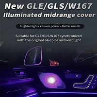 Autowellus Benz W167 2020 GLE GLS GLE53 GLS63 - Grilles d'aération avec éclairage ambiant 64 couleurs 12V - Couvercle de haut-parleur décoratif - Lampe
