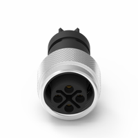 Connecteur Électrique Automobile Moulé Codé S M12 Nian-Yeong WP-04F2-250-11, Prise Femelle, Étanche IP67, 630V 12A
