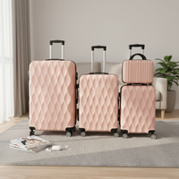 Valise à roulettes universelle en ABS, ensemble de quatre pièces 12/20/24/28 pouces, bagages à main personnalisés