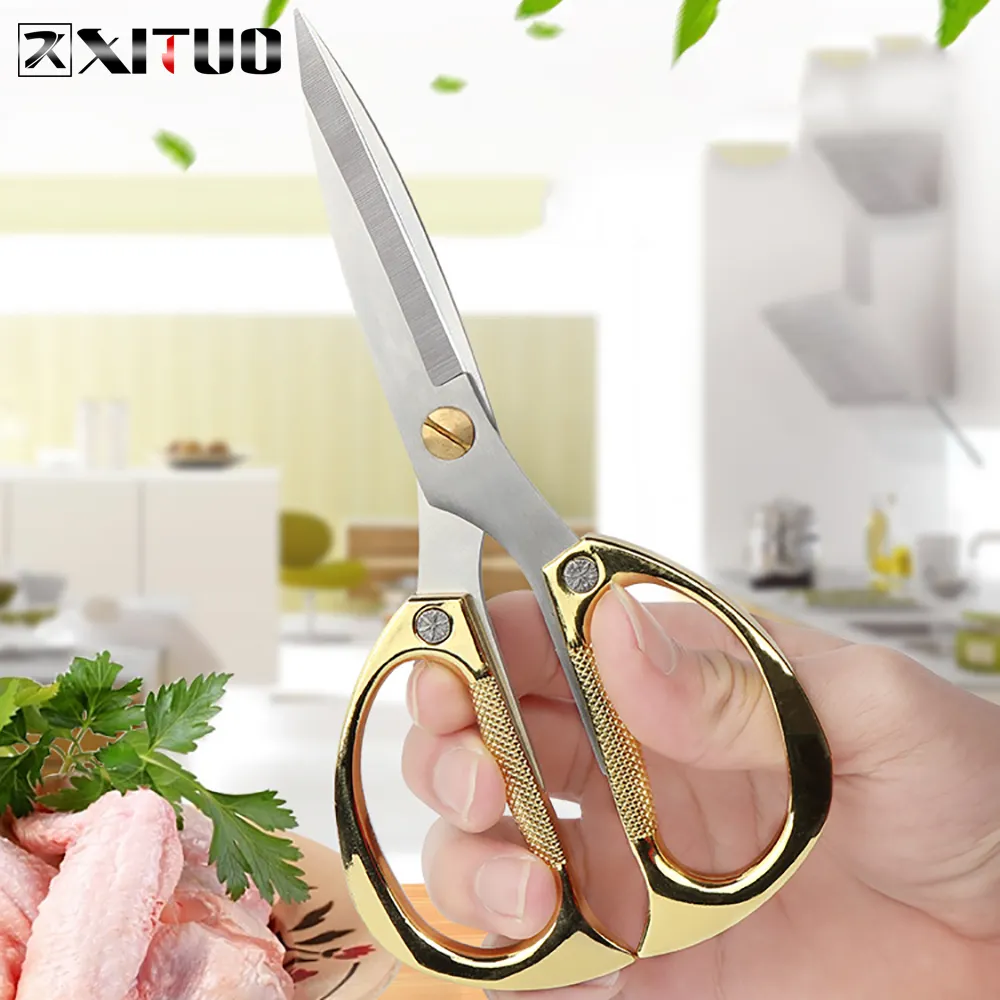 XITUO Tesoura De Cozinha Aço Inoxidável Pesado Multi-função Carne Cozinha Chef Faca Casa Ao Ar Livre Diária Sharp Scissors