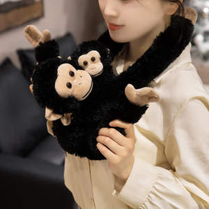 Set Personalizzato di Peluche Realistici di Scimmia, Gorilla e Bradipo, Madre e Cucciolo con Braccia Lunghe, Giocattoli Morbidi Personalizzati - Product Image 4