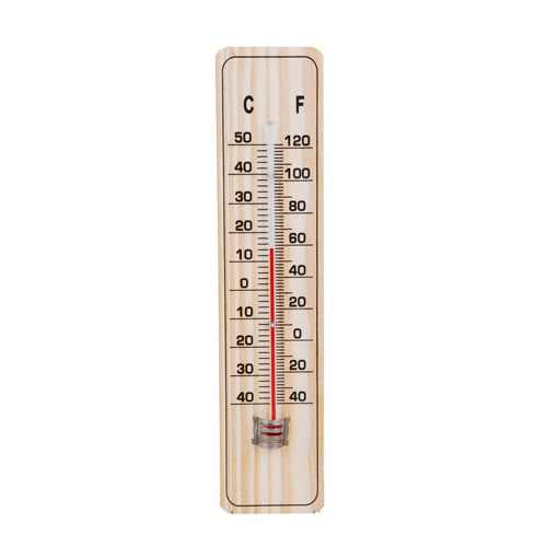 wooden room temperature thermometer