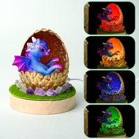 Veilleuse en forme d'œuf de dragon en cristal de haute qualité pour la décoration de chambre à coucher (vente en gros)